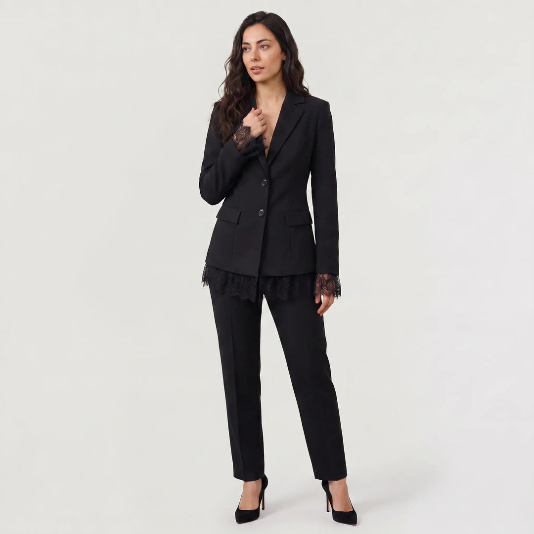 Blazer jacket met kantdetails