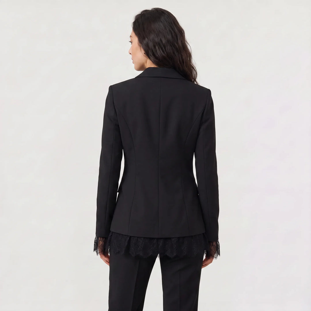 Blazer jacket met kantdetails
