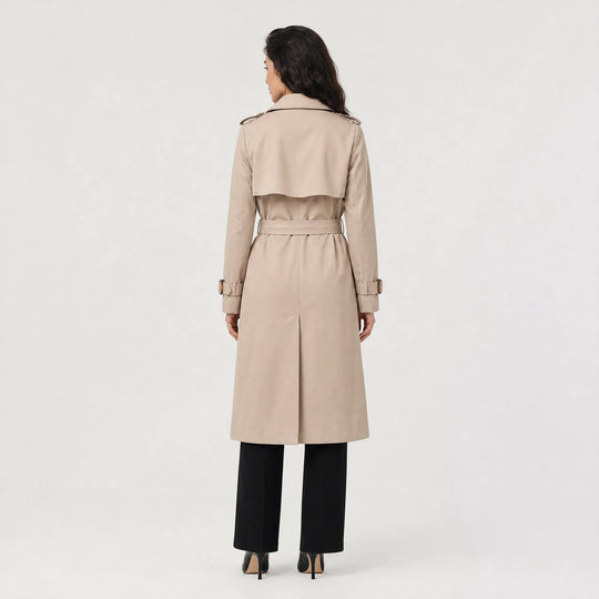 Beige trench coat met ceintuur