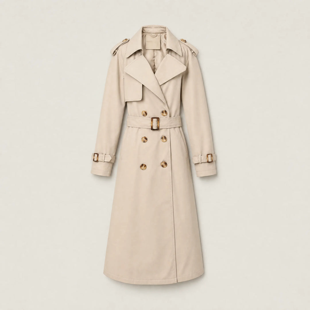 Beige trench coat met ceintuur