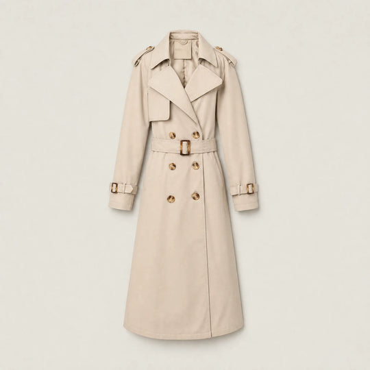 Beige trench coat met ceintuur