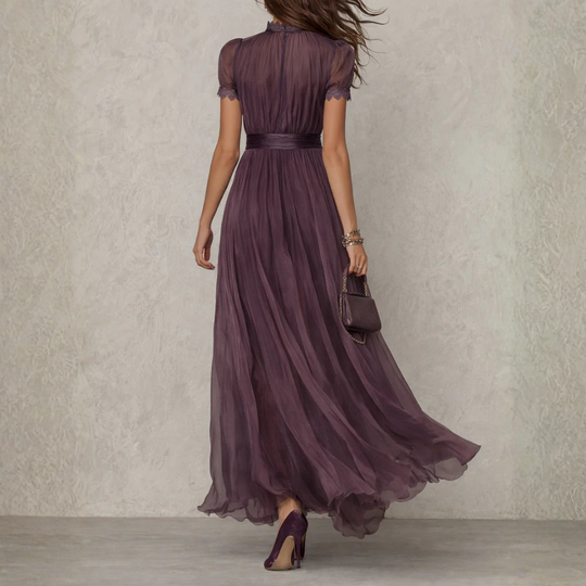 Isolde | Elegante chiffon maxi jurk 1