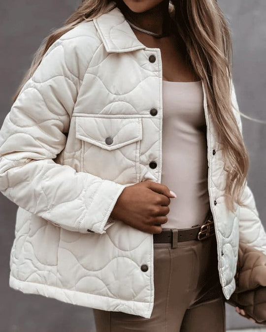 Jacke Damen | Übergangsjacke | Schneller Druckknopfverschluss & Brustpattentaschen 3