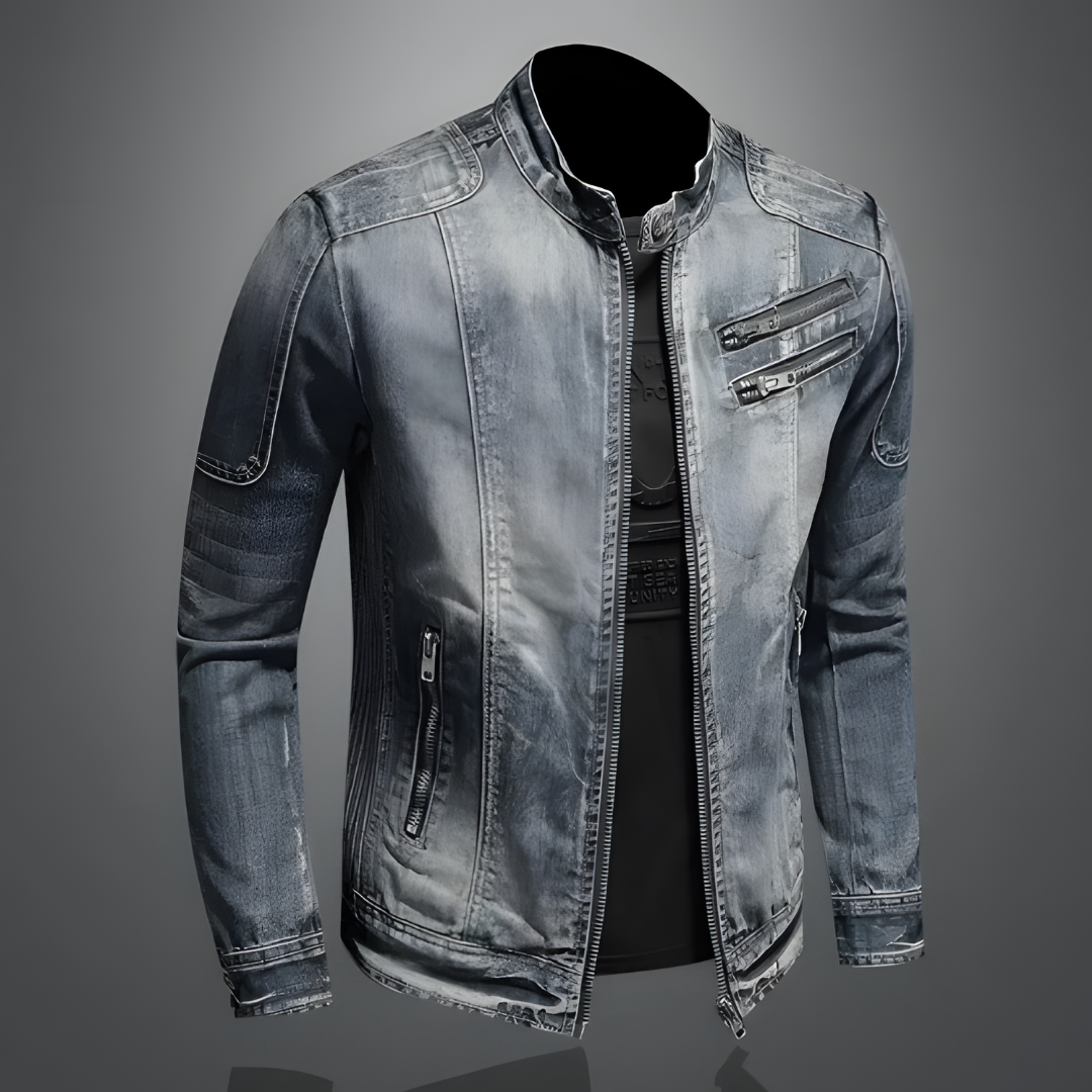 Jacke Herren | Markante Reißverschlusstaschen & Bequeme Biker-Passform 1