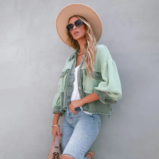 Jas Dames | Cropped Model & Stoere Gerafelde Zoom