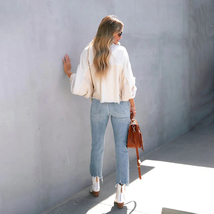 Jas Dames | Cropped Model & Stoere Gerafelde Zoom