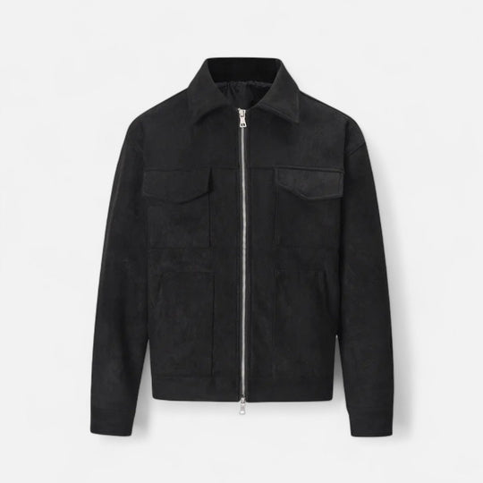 Heren Suède Utility Jas Klassieke Stijl 1