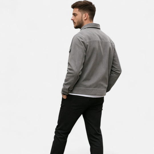 Heren Suède Utility Jas Klassieke Stijl 3
