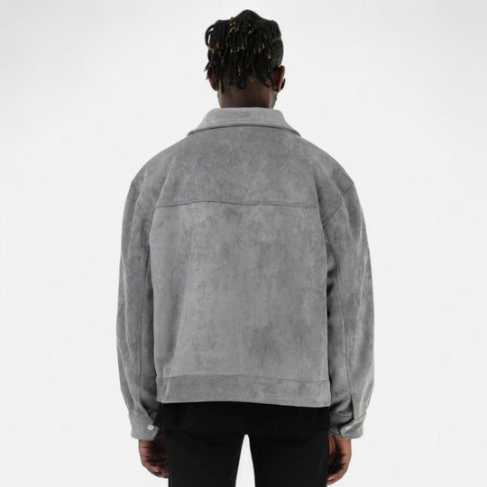 Heren Suède Utility Jas Klassieke Stijl 4