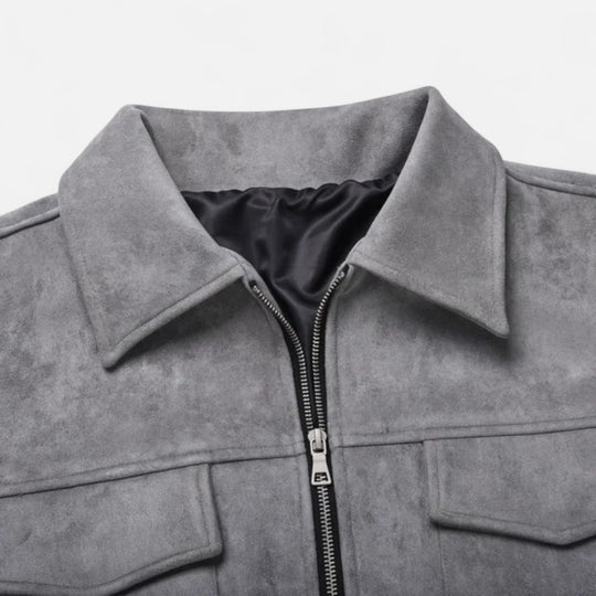 Heren Suède Utility Jas Klassieke Stijl 7