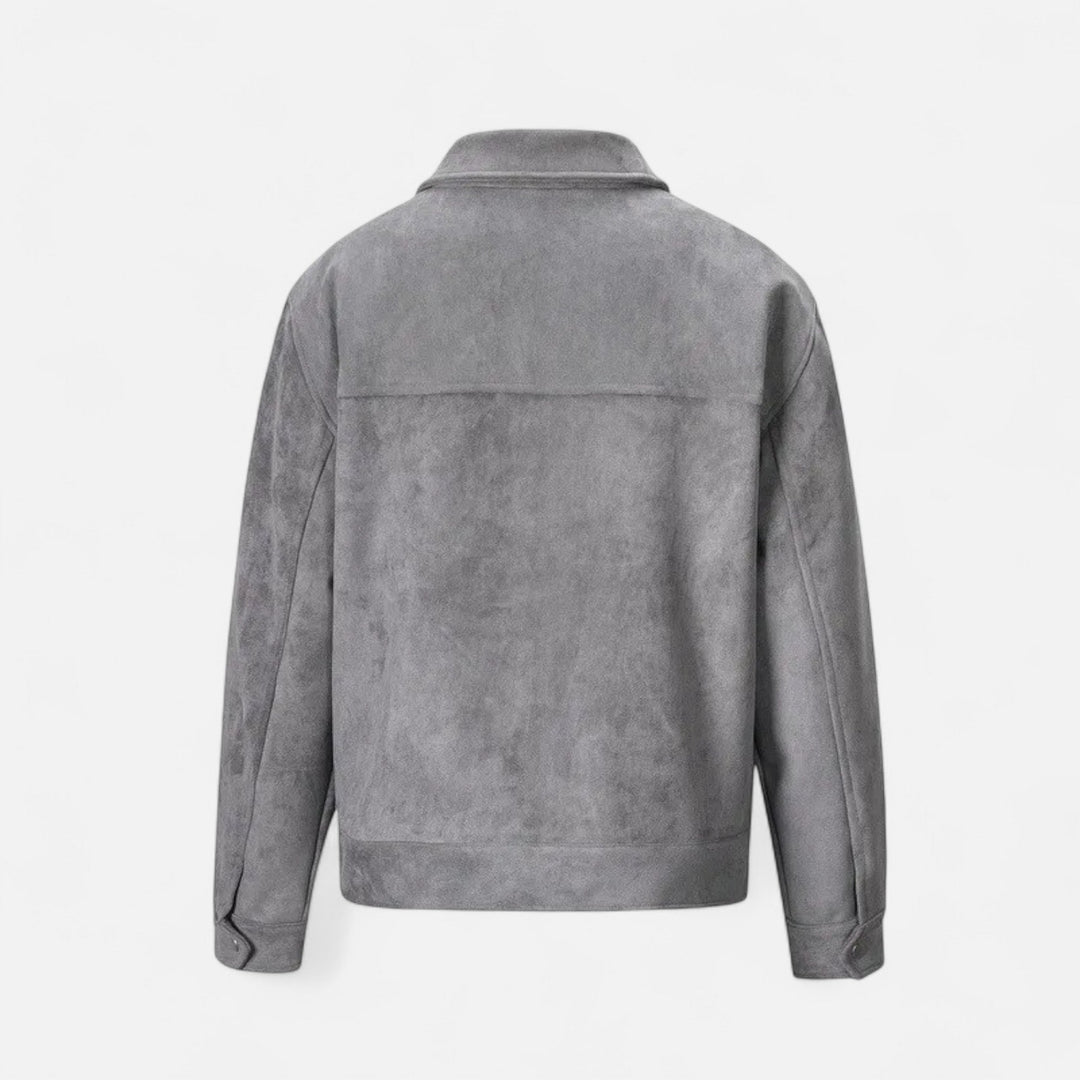 Heren Suède Utility Jas Klassieke Stijl 8