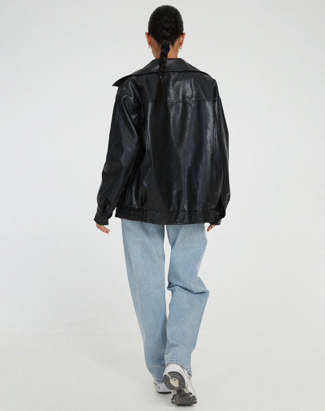 Jas - Oversized Imitatieleer Luchtige Pasvorm Met Voering 6