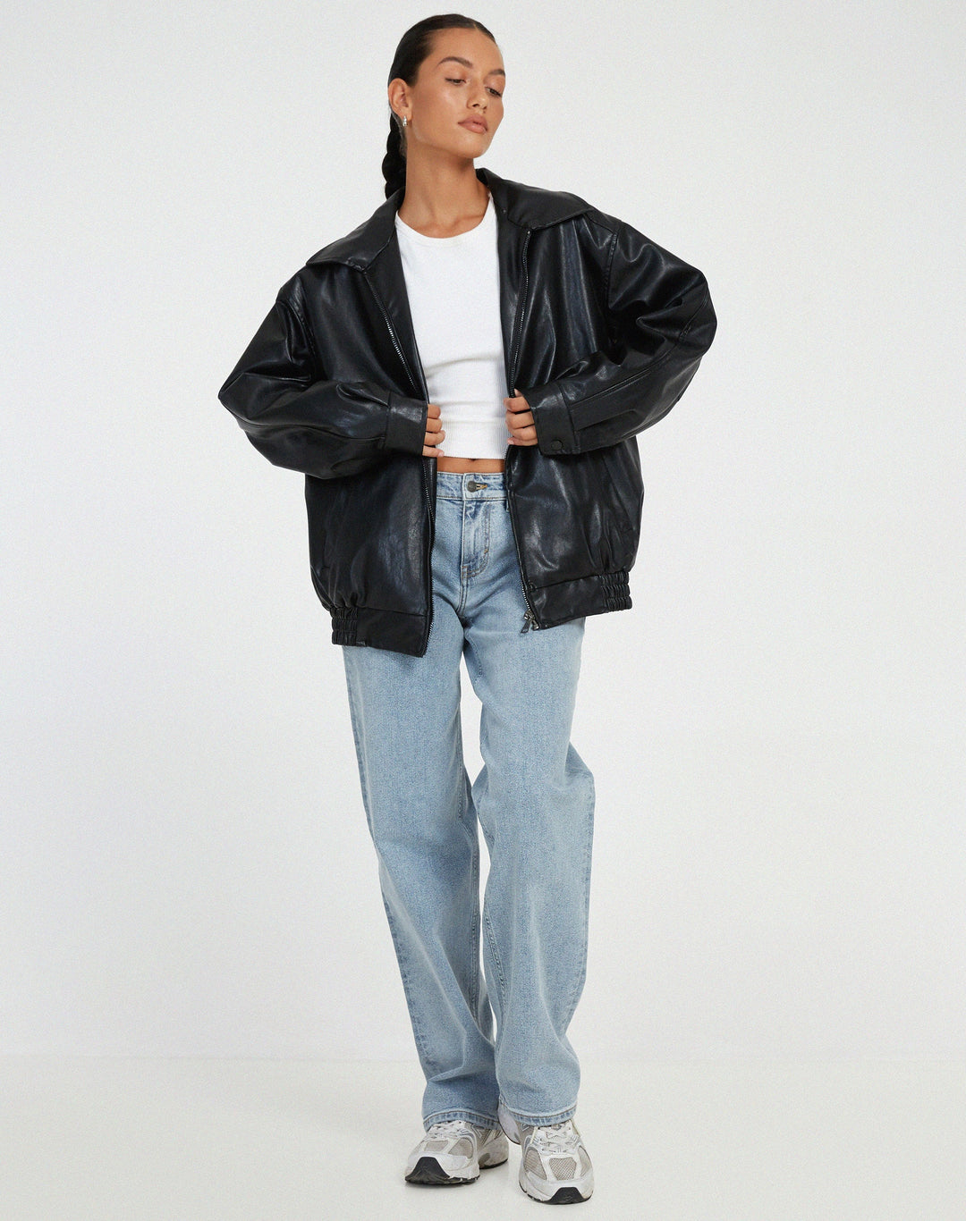 Jas - Oversized Imitatieleer Luchtige Pasvorm Met Voering 7