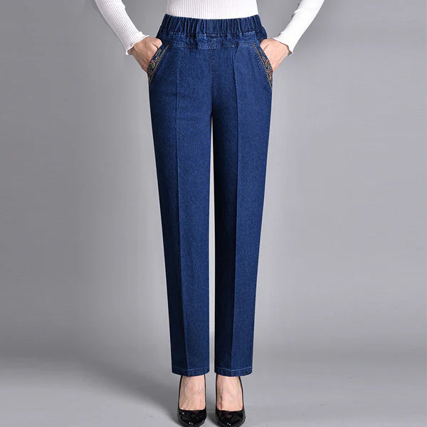 Jeans Dames | Elastische Taille & Handige Zijzakken