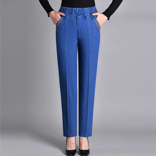 Jeans Dames | Elastische Taille & Handige Zijzakken
