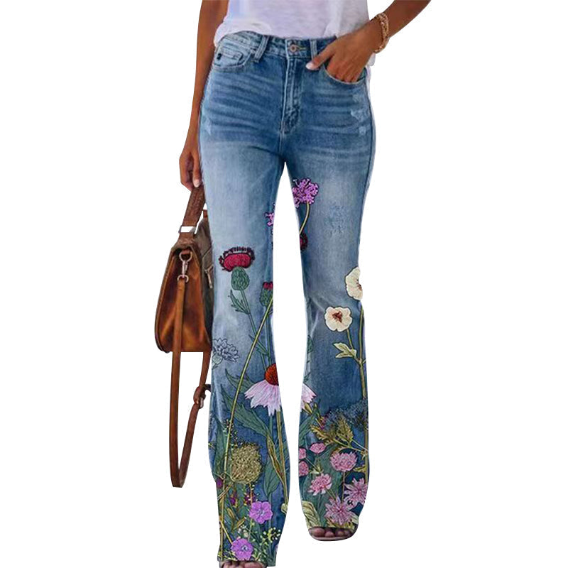 Flare-jeans met 4 knopen 9