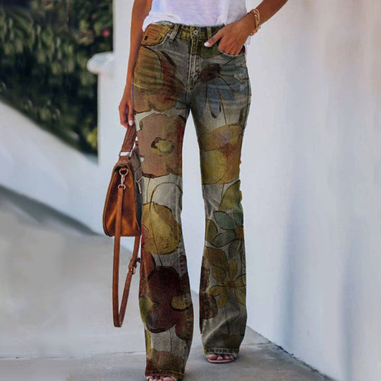 Flare-jeans met 4 knopen 8