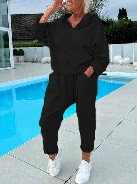 Jogginganzug Damen | Kapuzenpullover & Hose im Set 9