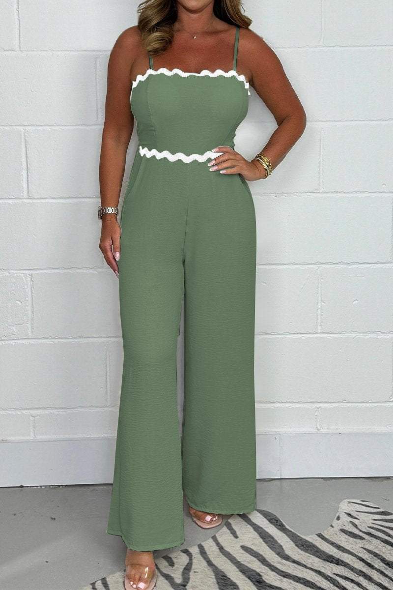 Jumpsuit Damen mit Spaghettiträgern und Weiten Beinen - Lorina 6
