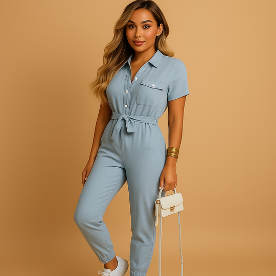 Jumpsuit Dames | Casual Chic met Strikband & Utility Look