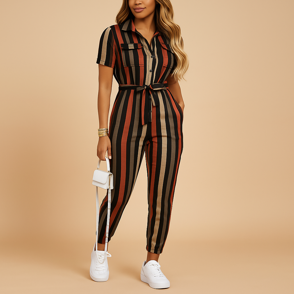 Jumpsuit Dames | Casual Chic met Strikband & Utility Look