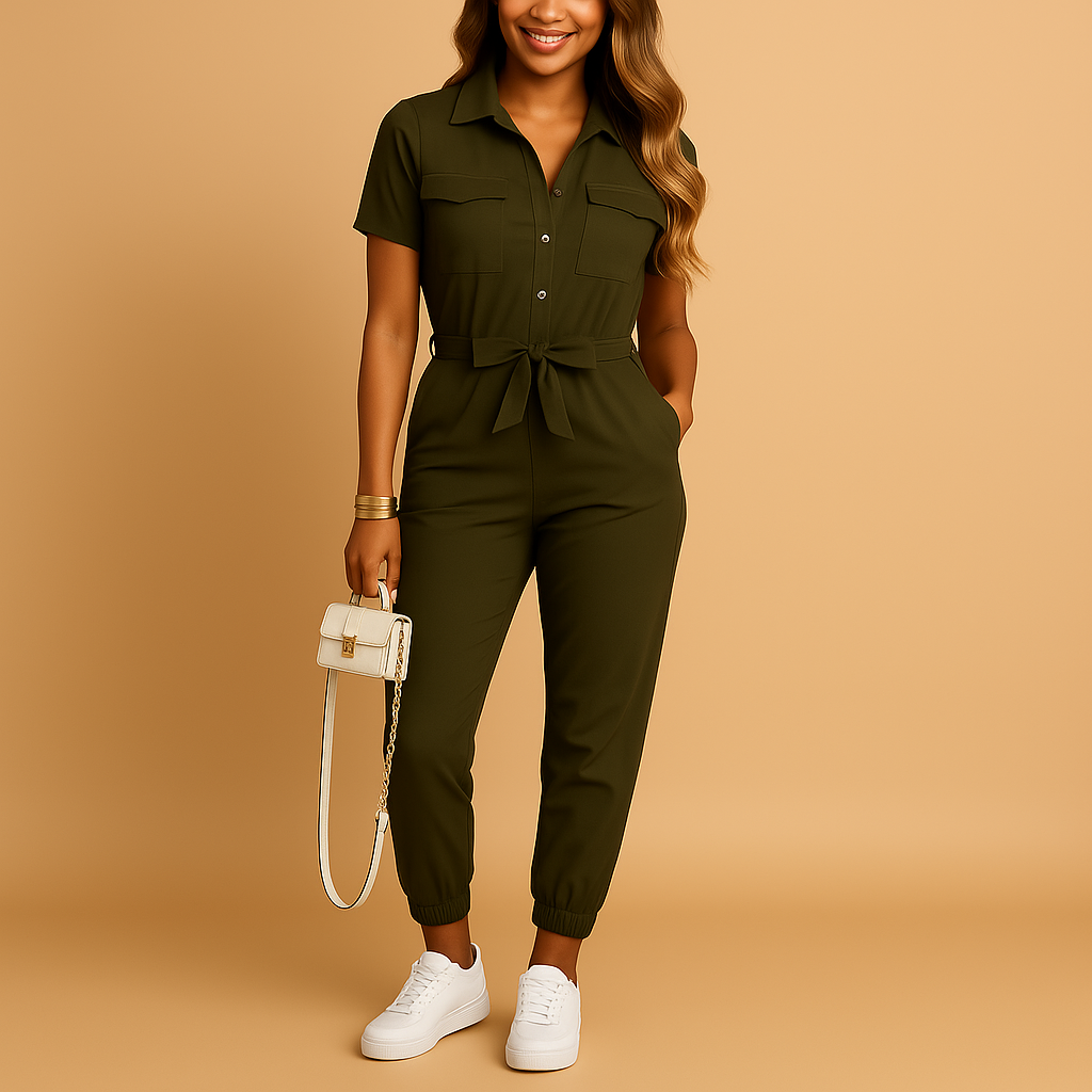 Jumpsuit Dames | Casual Chic met Strikband & Utility Look