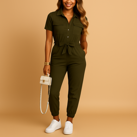 Jumpsuit Dames | Casual Chic met Strikband & Utility Look