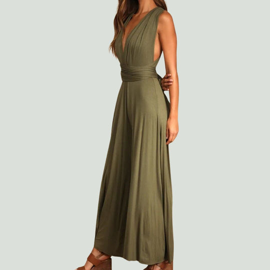 Elegante jumpsuit met gekruiste rug 1