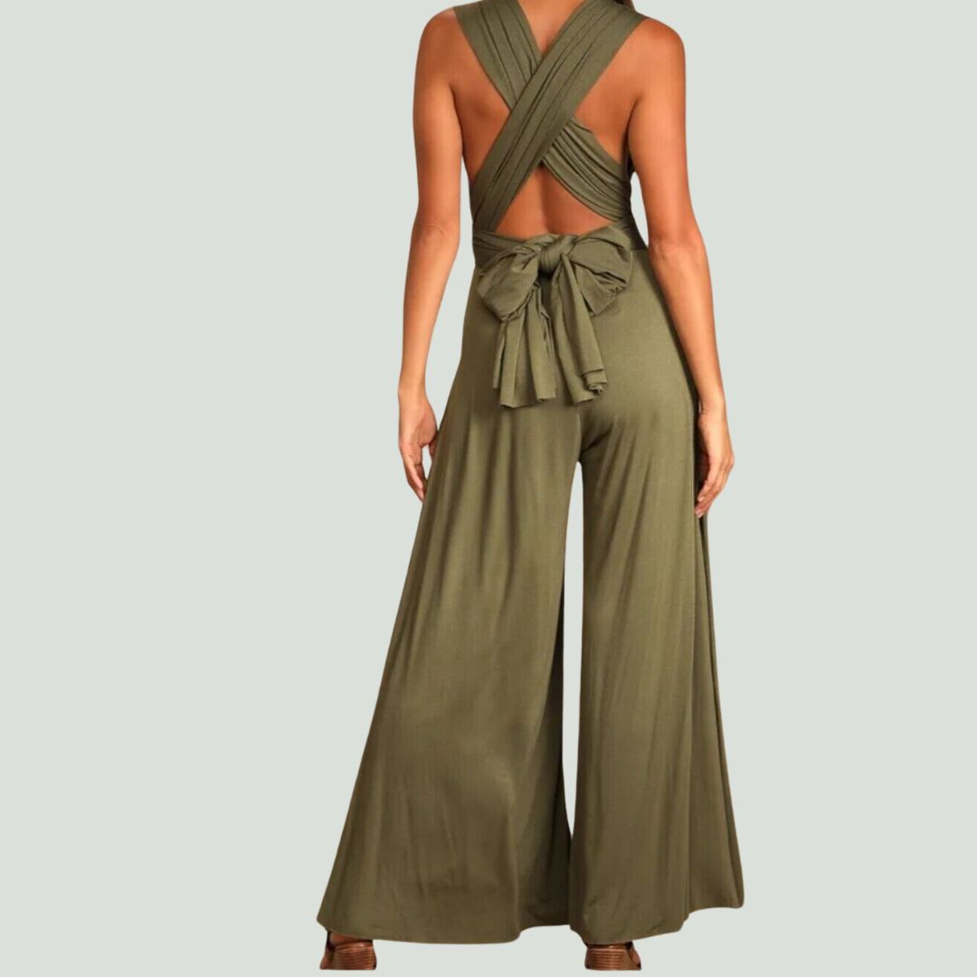 Elegante jumpsuit met gekruiste rug 2