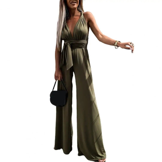 Elegante jumpsuit met gekruiste rug 3