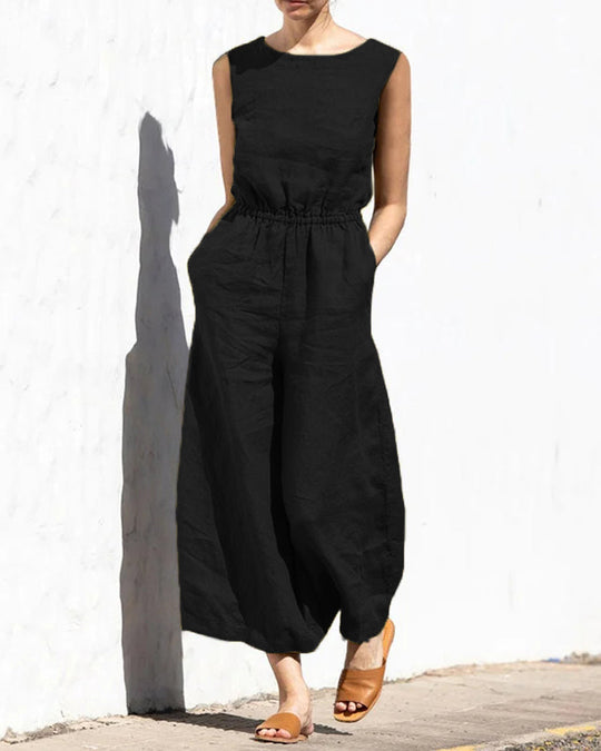 Jumpsuit Dames | Mouwloos comfort & Wijde pijpen