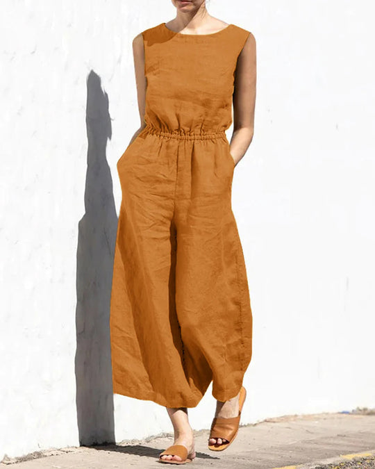 Jumpsuit Dames | Mouwloos comfort & Wijde pijpen