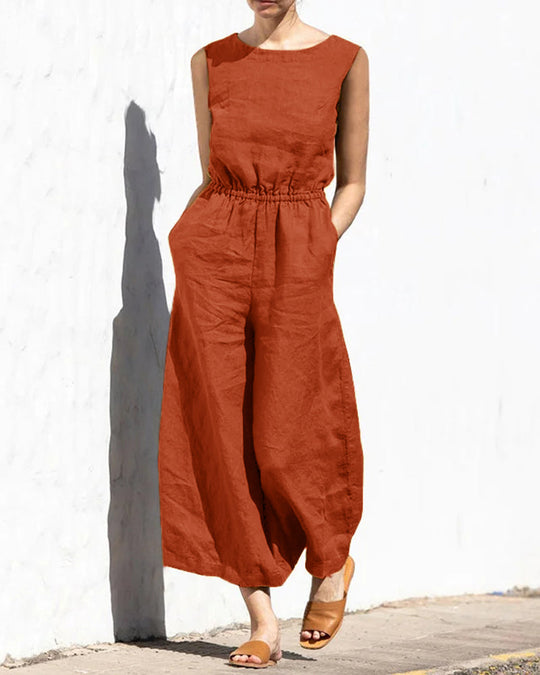 Jumpsuit Dames | Mouwloos comfort & Wijde pijpen