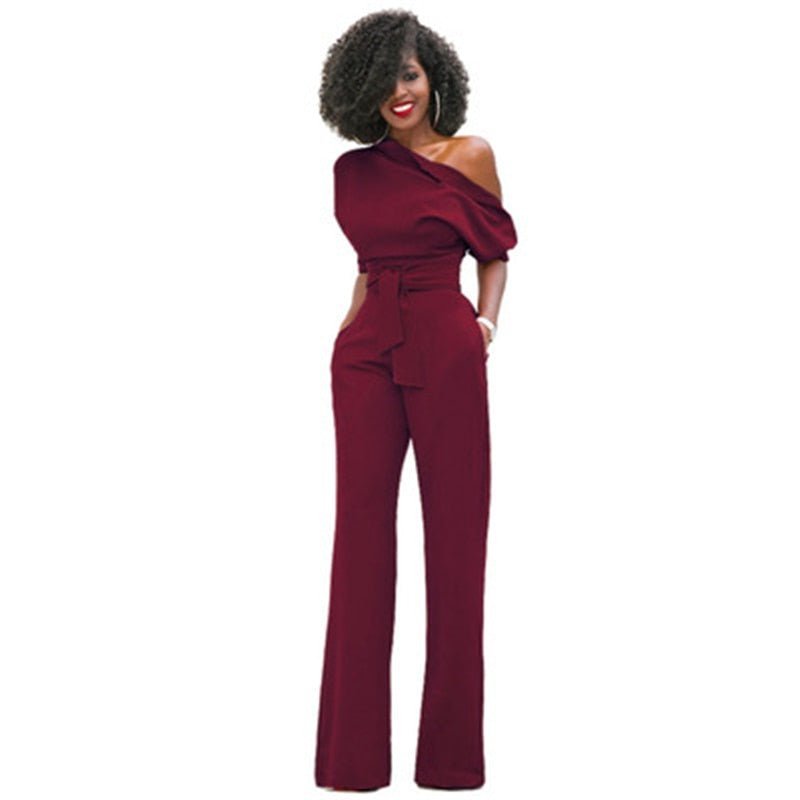 Jumpsuit Dames | One-Shoulder & Elegante Wide Leg