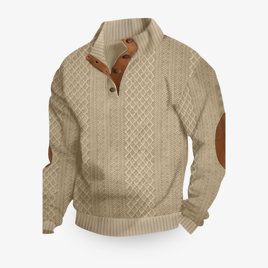 Kabeltrui Heren | Knoopsluiting Kraag & Verzorgde Look