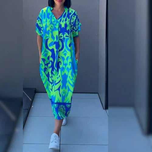Kaftan-Midi-Sommerkleid Damen - Eliza 2