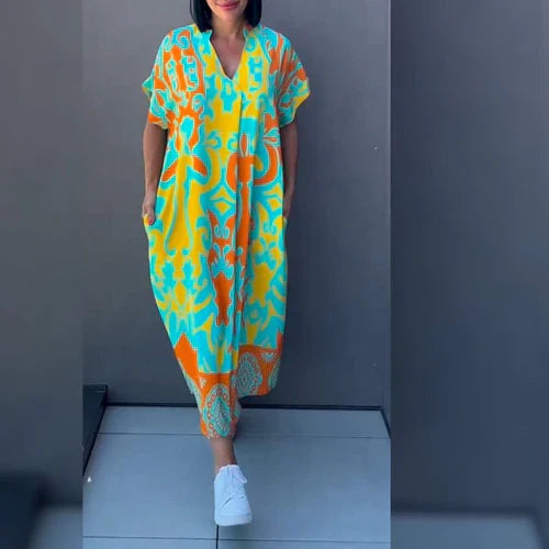 Kaftan-Midi-Sommerkleid Damen - Eliza 3