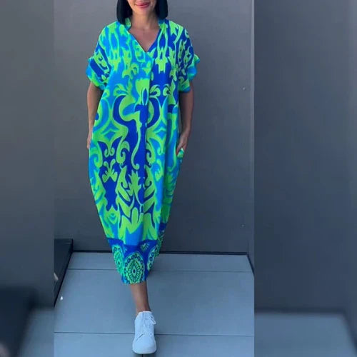 Kaftan-Midi-Sommerkleid Damen - Eliza 1