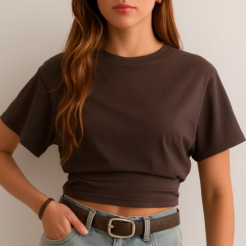 Klassiek zomer-T-shirt met ronde hals 1