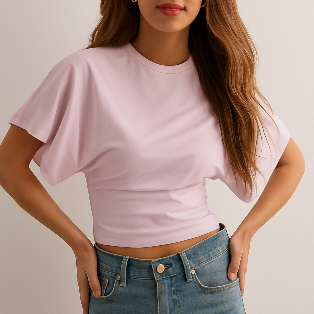 Klassiek zomer-T-shirt met ronde hals 3