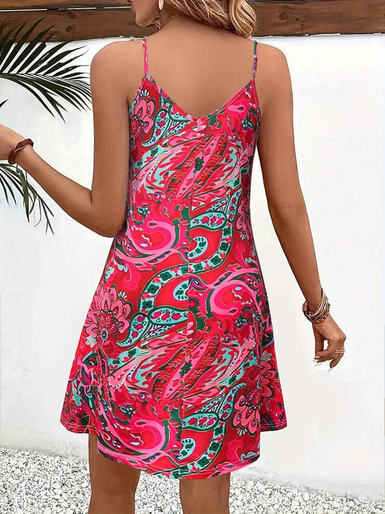 Zomerjurk Dames | Spaghettibandjes & Paisley Print