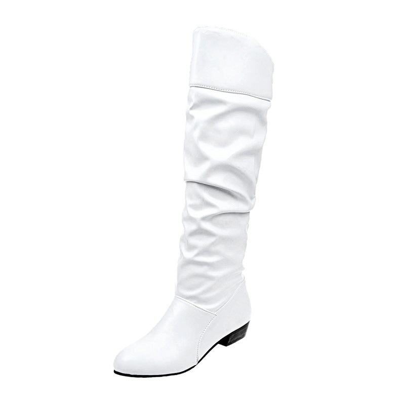 Knielange Slouch-Stiefel Damen | Blockabsatz & Komfort