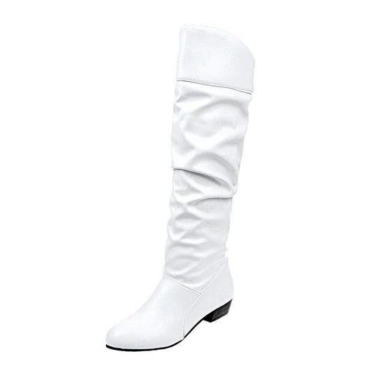 Knielange Slouch-Stiefel Damen | Blockabsatz & Komfort