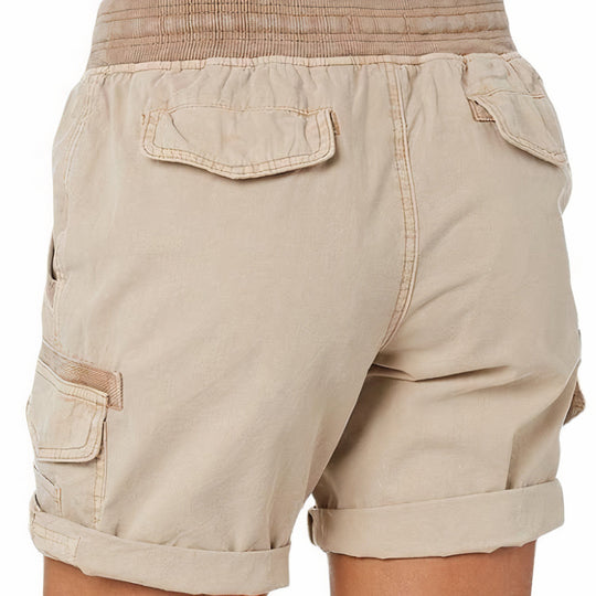 Korte Broek Dames | Hoge Taille & Cargo Zakken voor Dagelijks Comfort