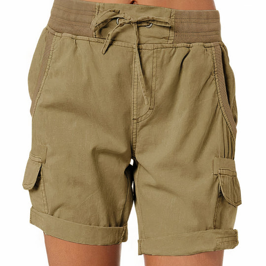 Korte Broek Dames | Hoge Taille & Cargo Zakken voor Dagelijks Comfort