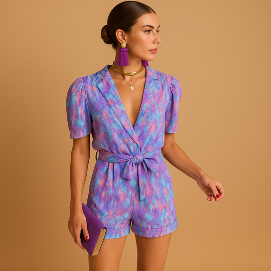 Korte Jumpsuit Dames | Zomerse Look met Strikdetail