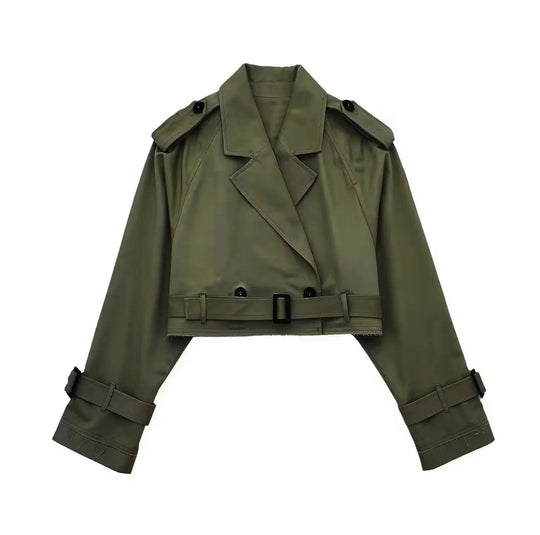 Korte trenchcoat Dames | Ceintuur & Tijdloze Look