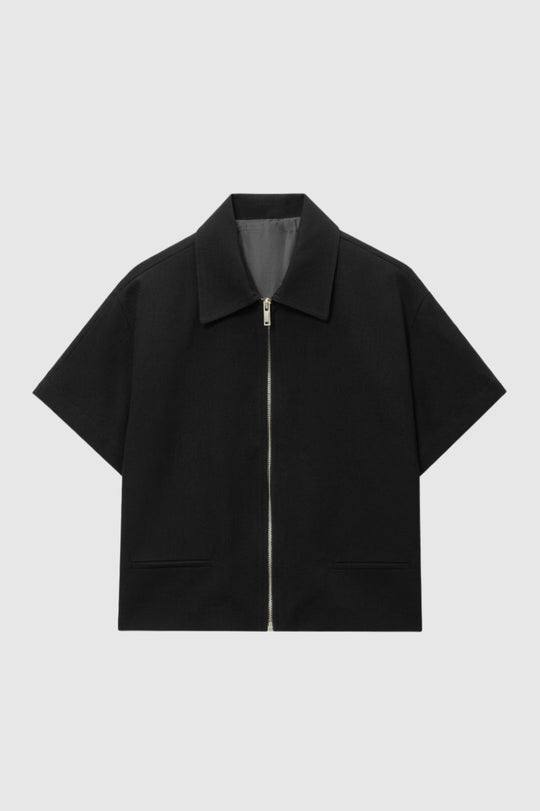 Korte Jas Dames - Cropped Zip met Revers | Casual Chic 0