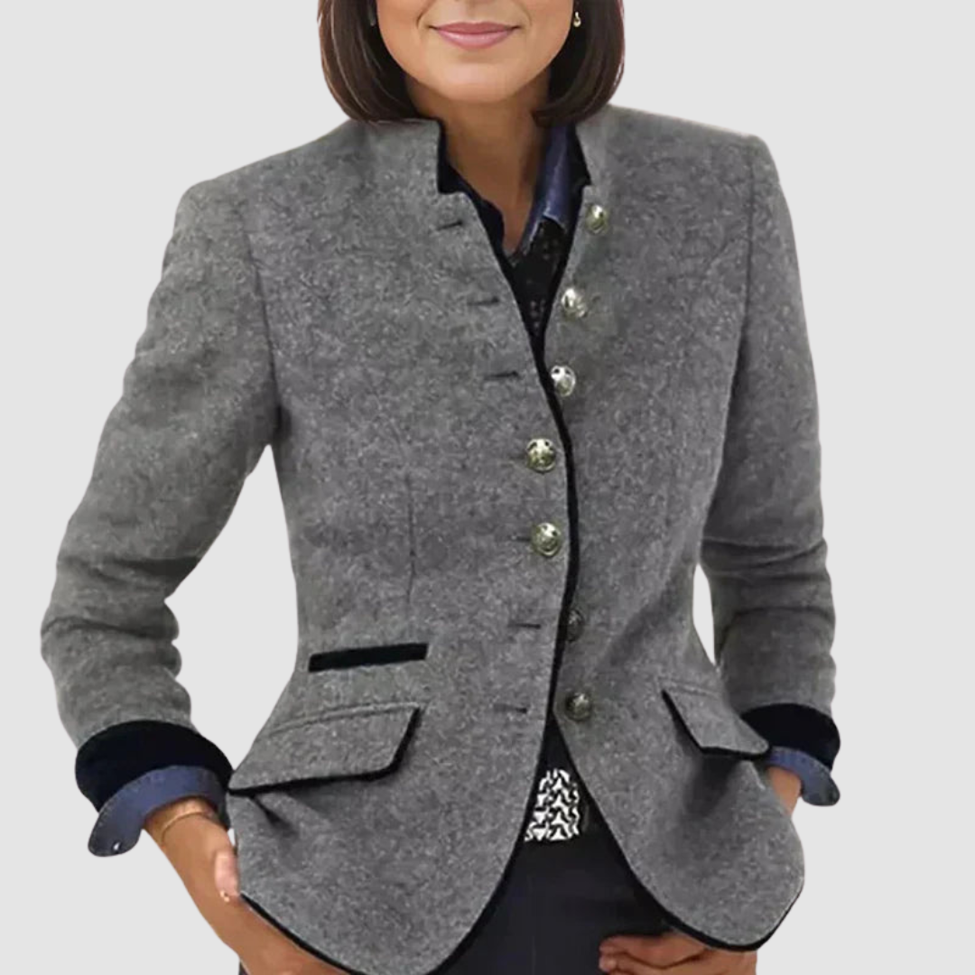 Kurzer Blazer Damen | Stehkragen & Taillierte Form 2