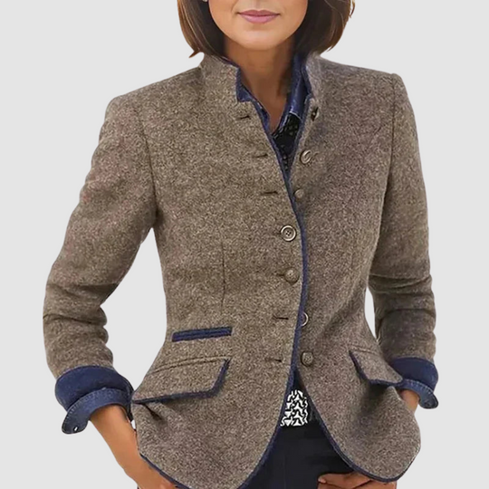 Kurzer Blazer Damen | Stehkragen & Taillierte Form 1